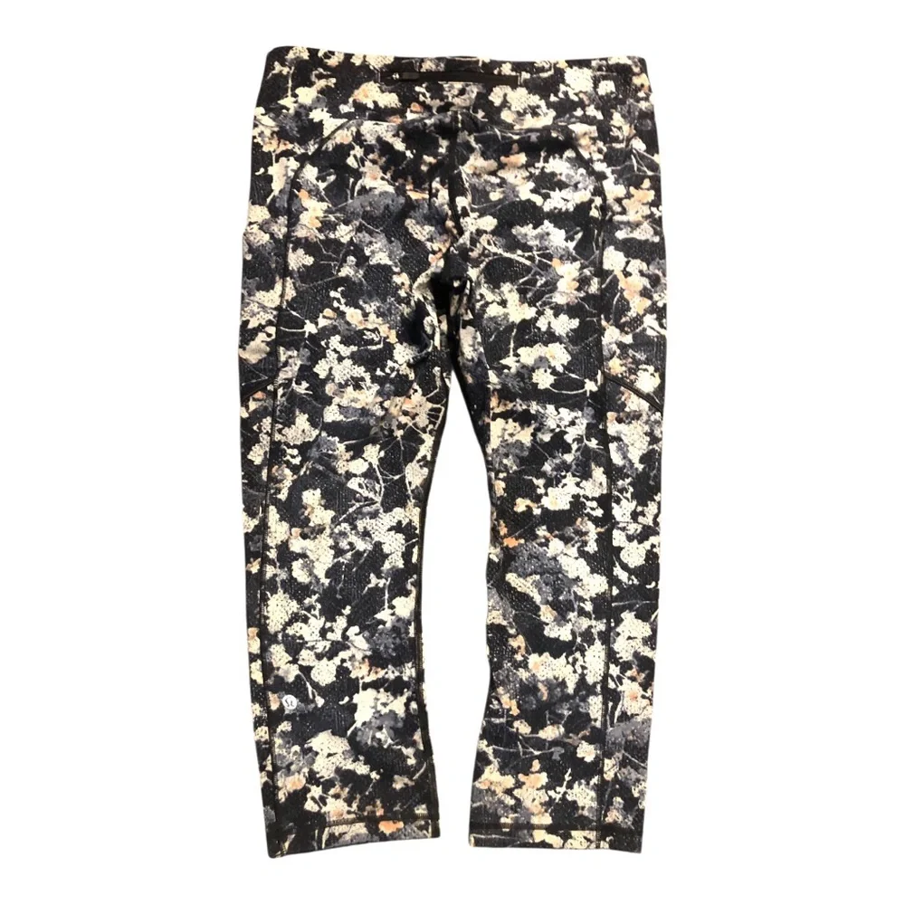 Lululemon Spring Bloom Spring Up Crop Leggings Size 10 - Picture 2 of 7